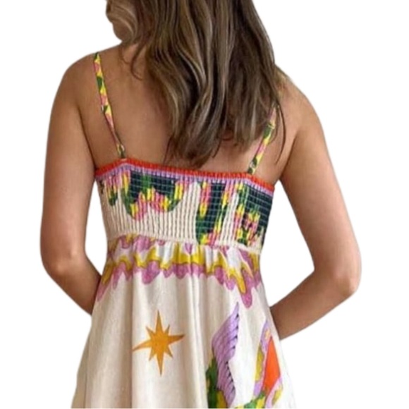 Boho Dragon, Snake, and Heart Print Maxi Dress - Picture 7 of 10